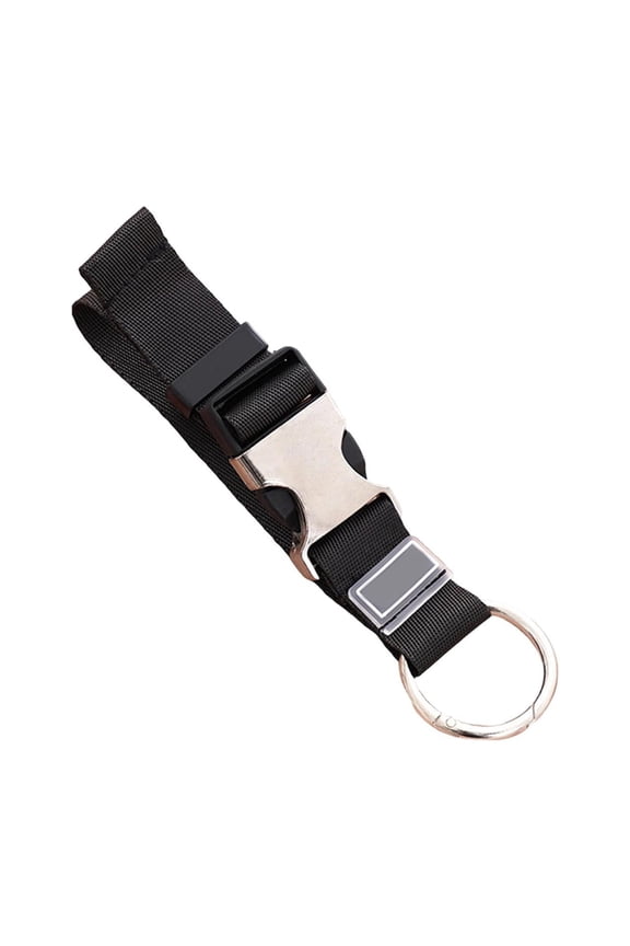 Luggage Hanging Strap,Portable Reusable Quick Release Buckle Metal Key Ring for Business Trips Travel Daily Commute,Black