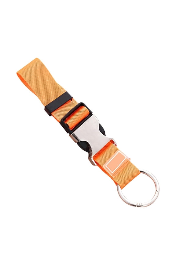Luggage Hanging Strap,Portable Reusable Quick Release Buckle Metal Key Ring for Business Trips Travel Daily Commute,Orange