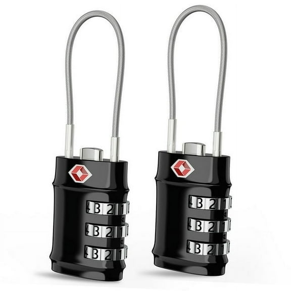 Luggage Lock, AMIR TSA Locks for Luggage TSA Approved Lock 3 Digit Combination Padlock Security Lock for Travel Business Trip 2 Packs
