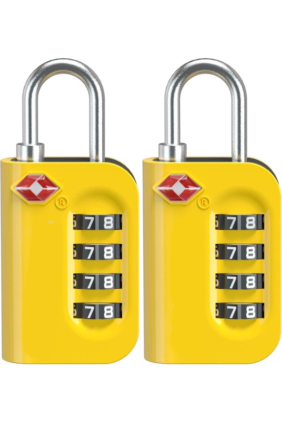 Luggage Lock - Combination, Easy-Read Password Window, Travel Lock for Suitcases, Backpacks, Gym & Student Lockers, Baggage