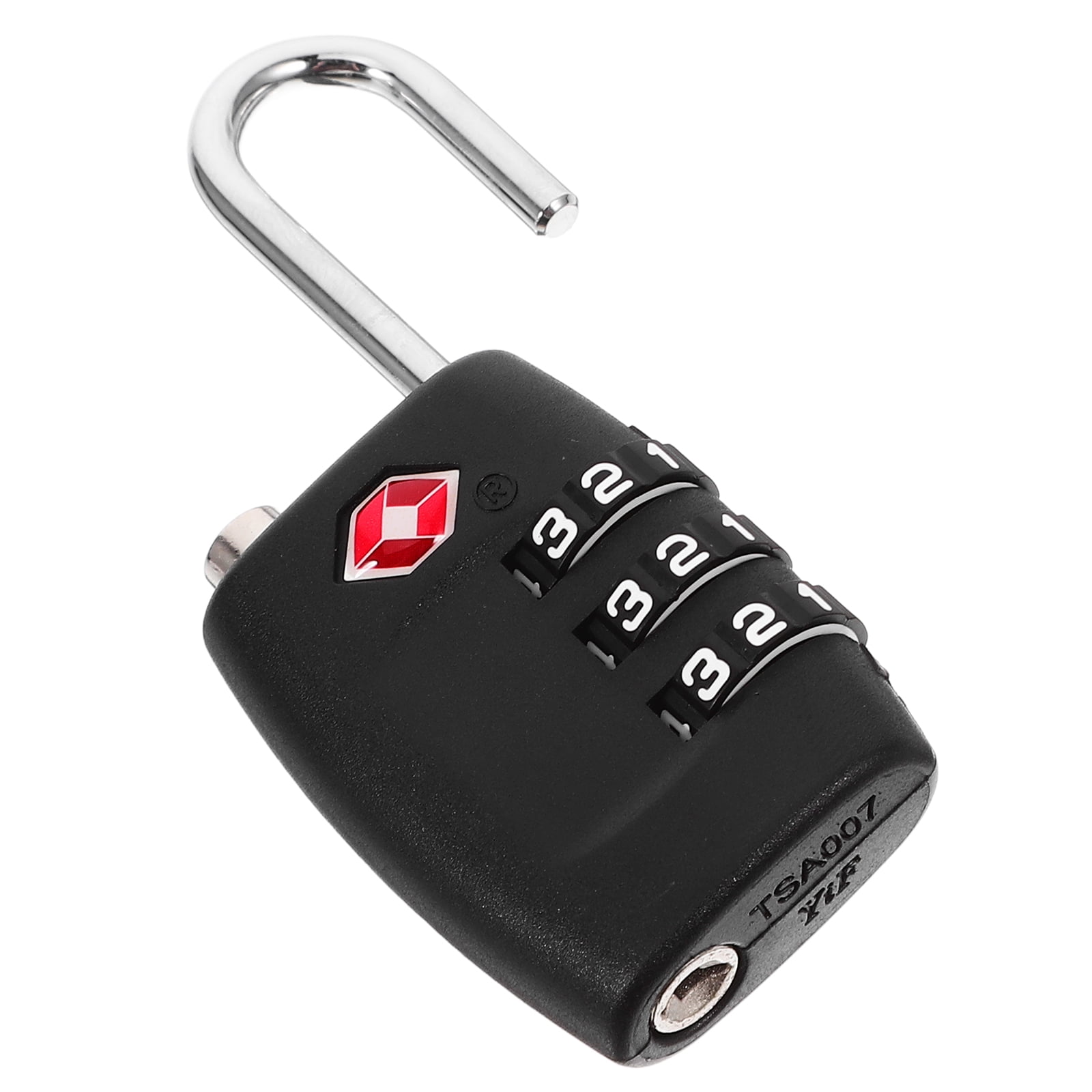 3-Digit Combination Luggage Lock – Zinc Steel Gym Locker Lock With 23mm Shackle, Black/White