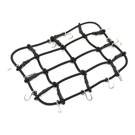 Luggage Net,1/12 RC Car Roof Rack Storage Net With Hooks,RC Car Crawler 1:12 Scale Luggage Carrier ,Simulation Remote Control Car Luggage Cargo Net,RC crawler Accessory Luggage
