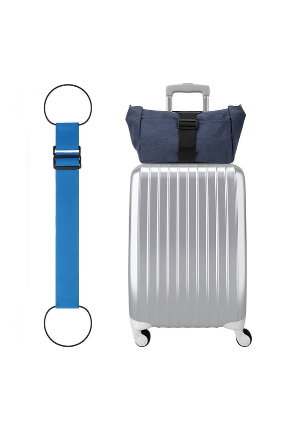 Luggage Packing Strap, Travel Bag Fixing Strap, Elastic Binding Rope, Sky Blue, for Suitcase Organization, Travel Packing, and Bag Security, by FAJHHA