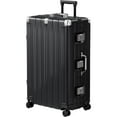 thumbnail image 1 of Checked Luggage Aluminum Frame Suitcase with Wheels PC ABS Hardside Zipperless with TSA Lock 28 Inch Black, 1 of 10