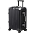 thumbnail image 1 of Carry on Luggage Aluminum Frame Suitcase with Wheels PC ABS Hardside Zipperless with TSA Lock 20 Inch Black, 1 of 10