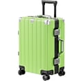 thumbnail image 1 of Carry on Luggage Aluminum Frame Suitcase with Wheels PC ABS Hardside Zipperless with TSA Lock 20 Inch Green, 1 of 10