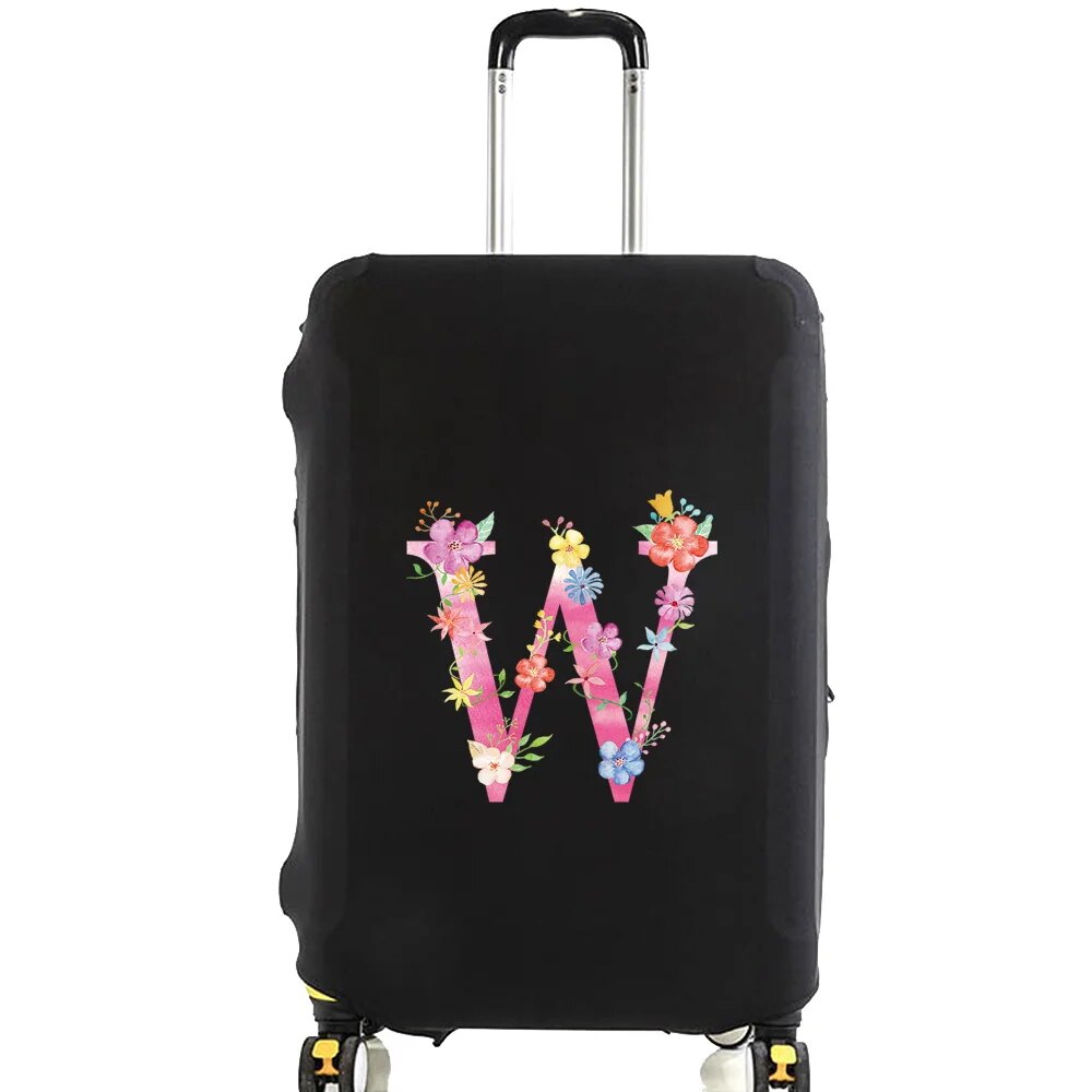 Luggage Protective Cover for 18 To 32h Fashion Pink Letter Name Trolley ...