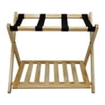 thumbnail image 1 of Luggage Rack with Shelf, Natural, 1 of 1