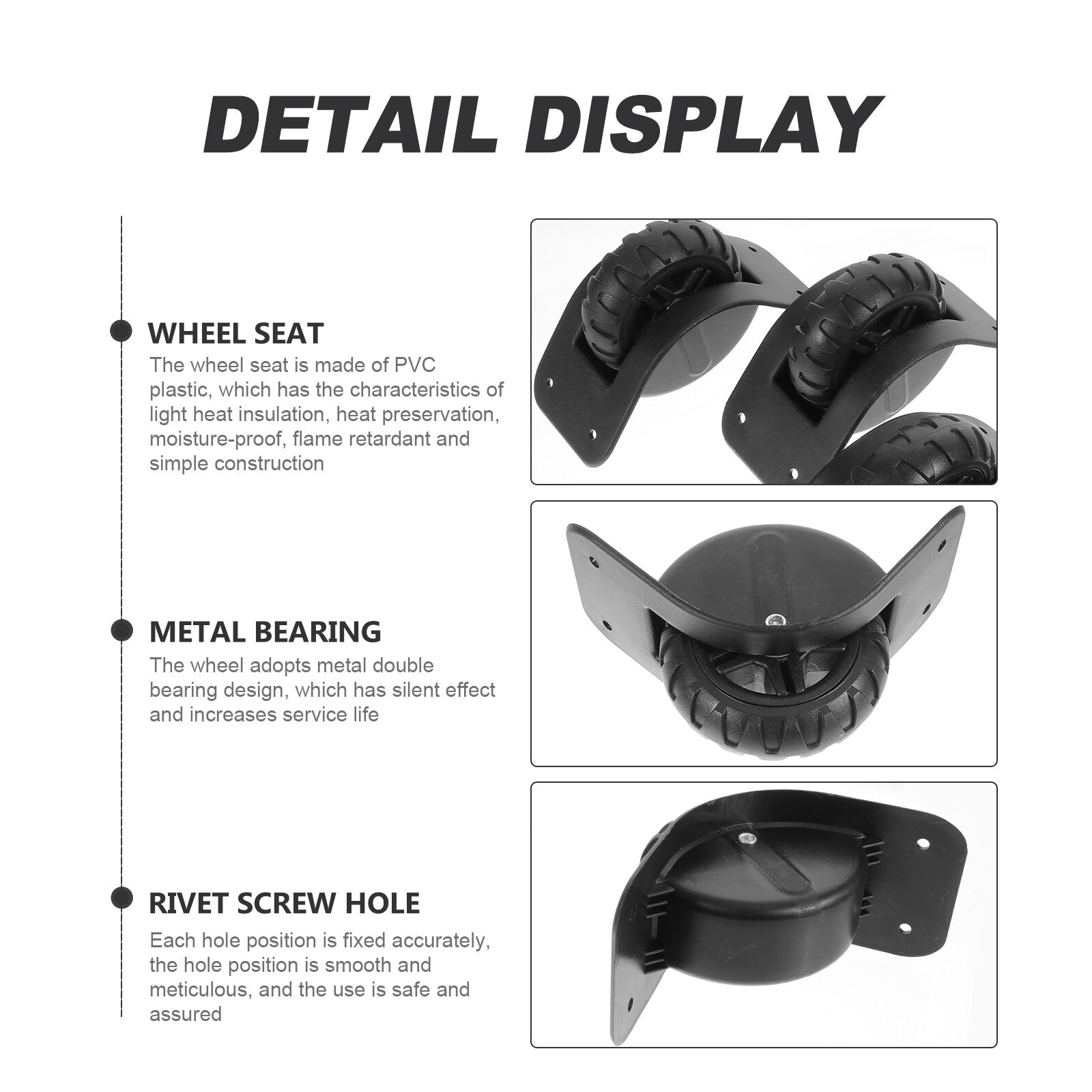 Luggage Repair Wheels 2 Pairs Suitcase Repair Wheels Replacement
