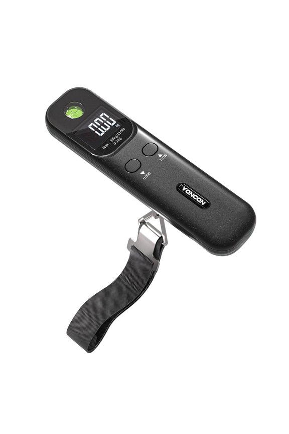 Luggage Scale - 110lb Digital Suitcase Weight with LCD Display, 3 Units (lb/kg/oz) and Tare Function, Portable Travel Essentials for Backpacks, Packages Outdoor Gear (Black)