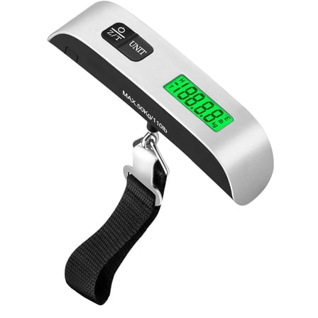Luggage Scale, 110lb Luggage Weight Scale with 4 Unit Switching Functions&LED Display, Luggage Scale Travel Digital for Weighing Luggage, Backpacks, Packages and Markets