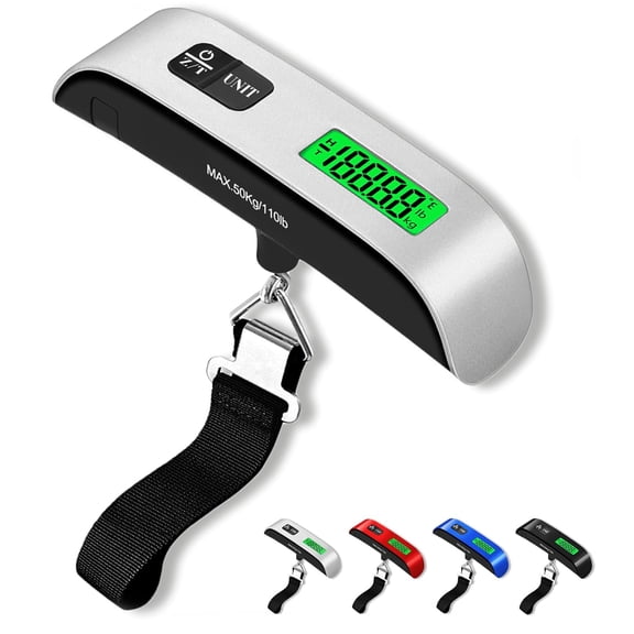 Luggage Scale, 110lb Weight Scale with 4 Unit Switching Functions&LED Display, Travel Digital for Weighing Luggage, Backpacks, Packages and Markets