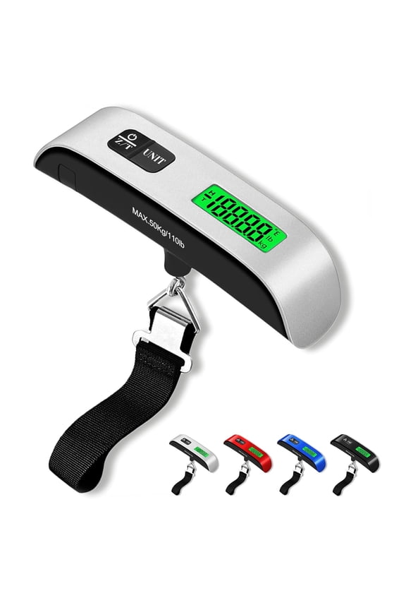 Luggage Scale, 110lb Weight Scale with 4 Unit Switching Functions&LED Display, Travel Digital for Weighing Luggage, Backpacks, Packages and Markets