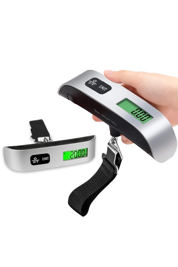 Luggage Scale Travel Digital,110lb Portable Suitcase Weight Scale,Luggage Weight Scale with Backlit LED  Display,Hanging Baggage Scale for Luggage,Backpacks,Packages