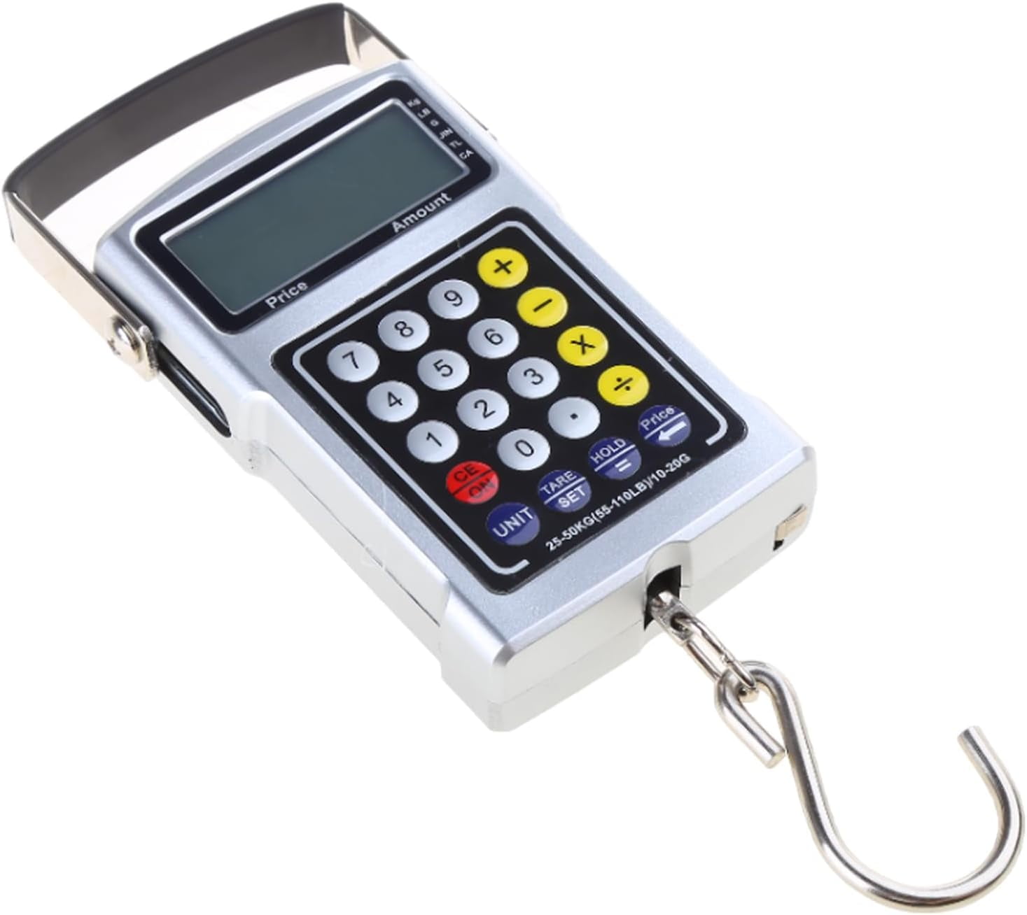 Luggage Scale with Clock Temp Test Calculate Count Tape Function 50kg