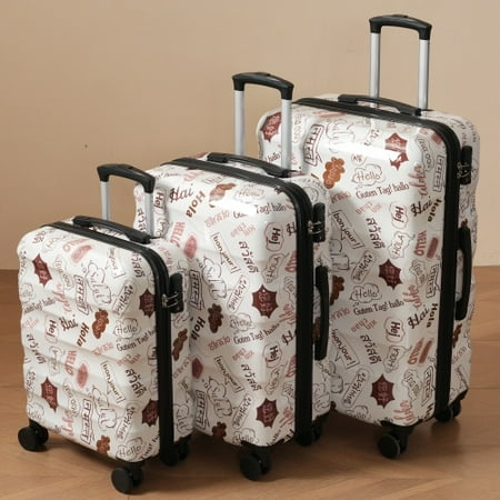 20"/24"/28" 3-Piece Hardshell Luggage Set, Spinner Wheels & TSA Lock, Durable PC+ABS Material, Glossy Expandable Design for Travel