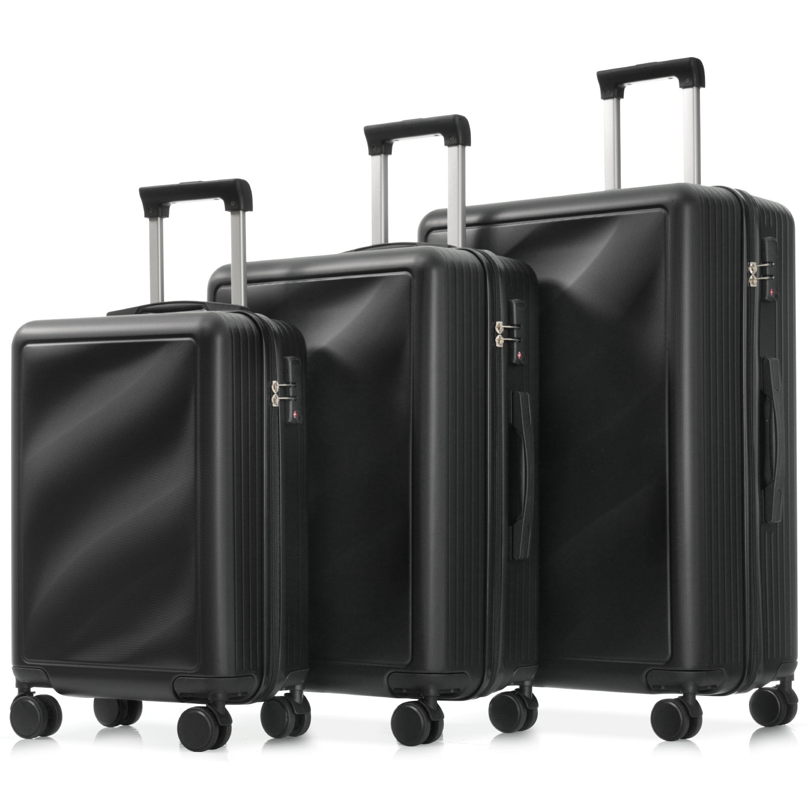 Luggage Set 3 Piece, Lightweight Durable ABS Suitcases with Spinner Wheels and TSA Lock, Carry-on & Checked Travel Luggage (20"/24"/28")