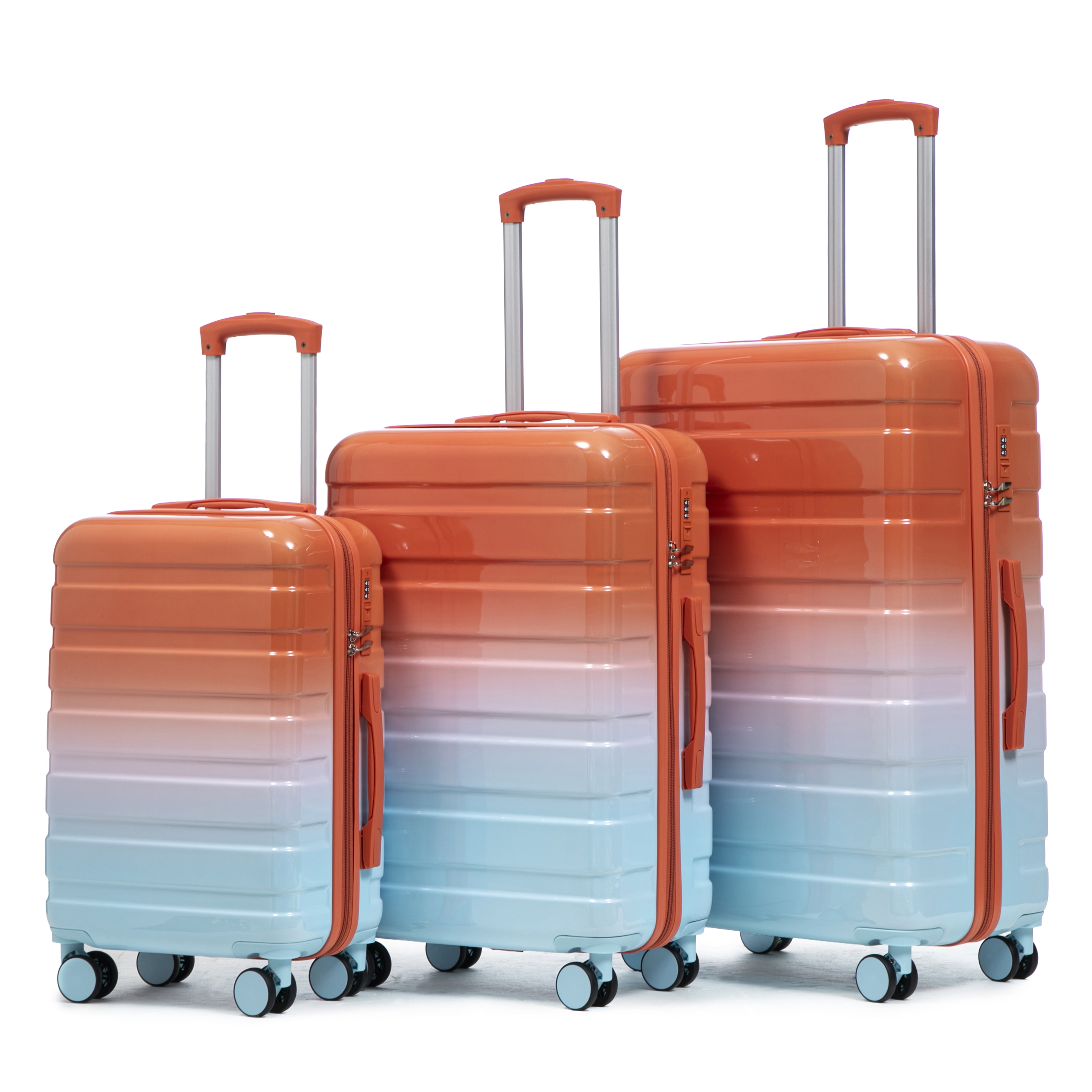 Luggage Set 3 Piece,PC Lightweight Hardside Suitcases with TSA Lock,Carry on luggage with Wheels