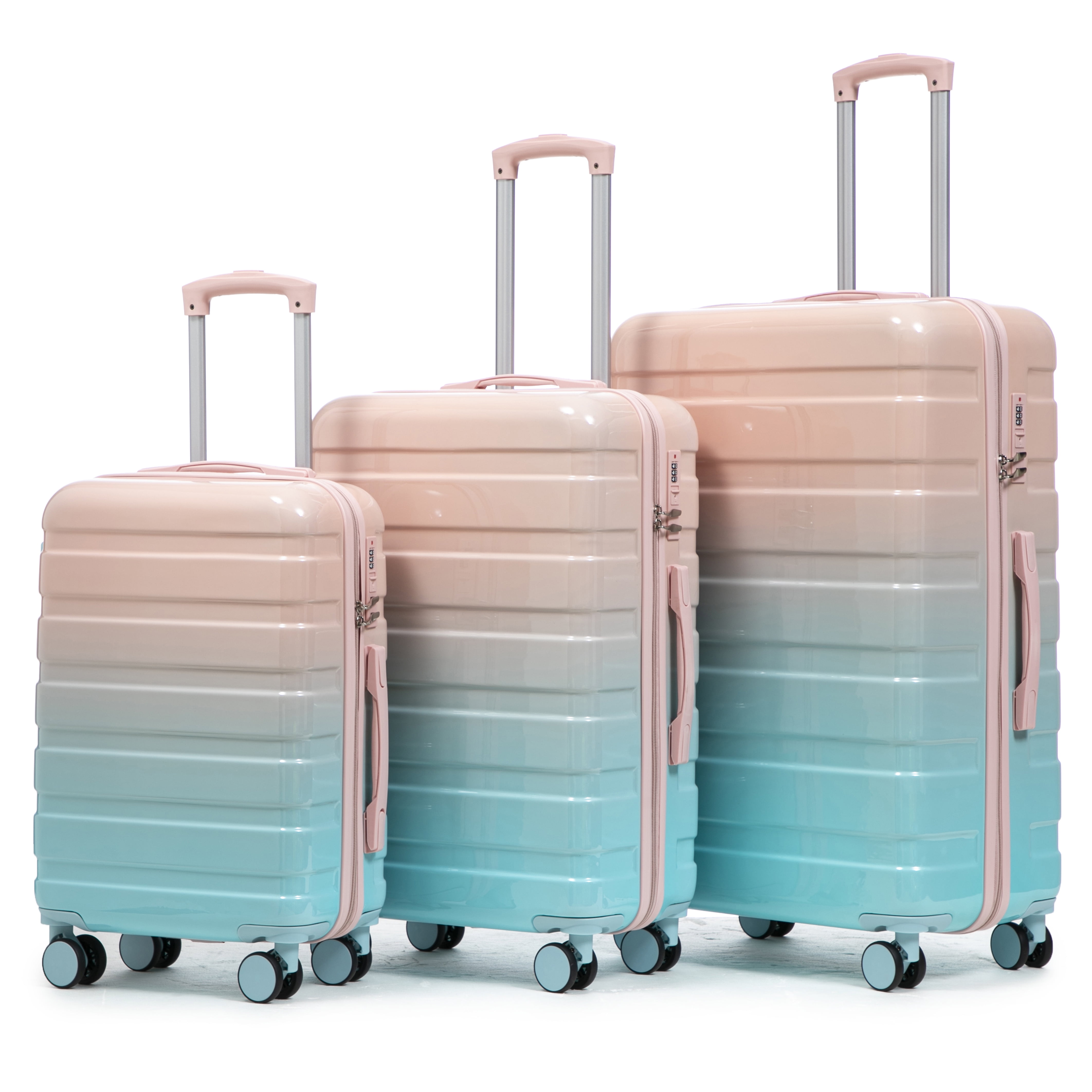 Luggage Set 3 Piece,PC Lightweight Hardside Suitcases with TSA Lock,Carry on luggage with Wheels