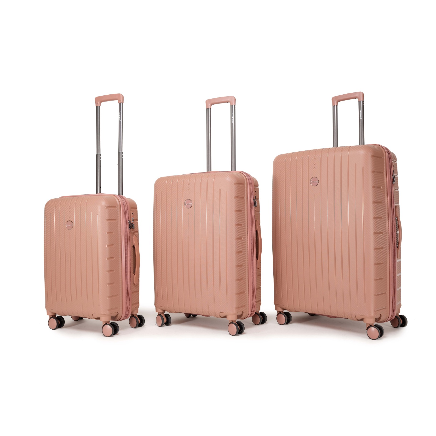 Luggage Set 3 Pieces, Hard Shell Luggages with Telescopic Handle and