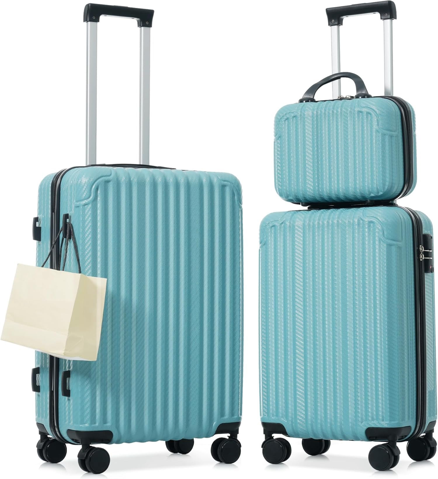 Luggage Set 3 count, Hardshell ABS Suitcases with Spinner Wheels TSA Lock, Lightweight Durable Travel Luggage, 20" Carry- 24" Checked, 12/20/24