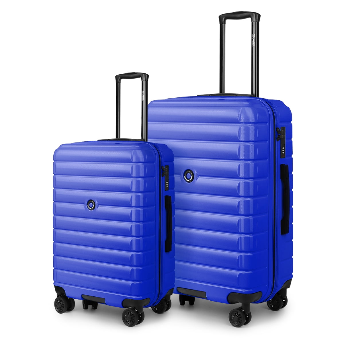 Luggage Sets 2 Piece Hardside Expandable Suitcases with Spinner Wheels TSA Lock, 20" Carry-on and 25" Mid-Checked Luggage, Blue, LA13601