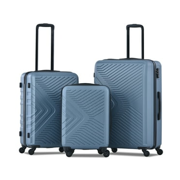 Luggage Sets 3 Piece(20/24/28) with Spinner Wheels and TSA Combination Lock, 28'' Luggage with 2 Hooks, 28'' and 24'' Luggage with Side Foot Seats, Travel Suitcase with Telescoping and Short Handles