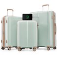 thumbnail image 1 of Luggage Sets 3 Piece with 360° Silent Spinner Wheels and TSA Lock, Expandable Hardshell Luggage Sets with USB Port and Lightweight Hooks, PP Lightweight Suitcase for Men Women (20", 24", & 28"), 1 of 7