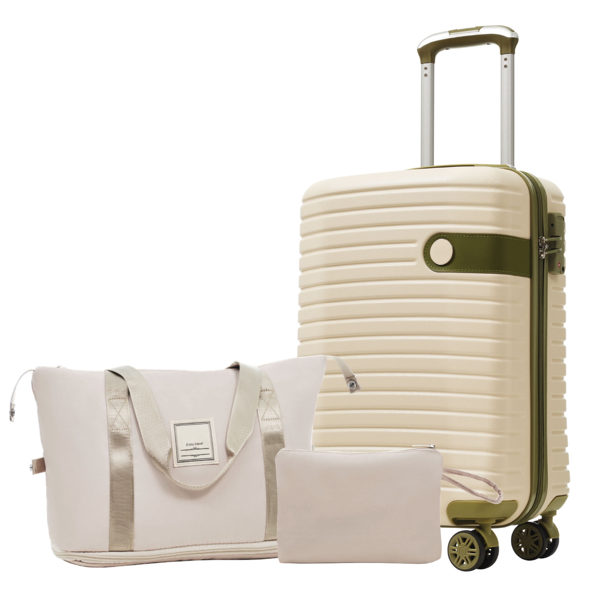 Luggage Sets 3 Piece Carry on Luggage 22x14x9 Airline Approved, Lightweight Hardshell ABS Suitcases with Wheels, 20 inch,