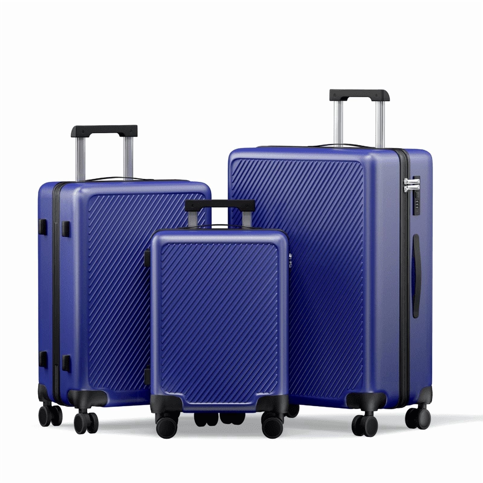 Luggage Sets 3 Piece Carry on Luggage with Spinner Wheels Hardshell Durable Suitcase with TSA Lock 20 24 28 inch NavyBlue