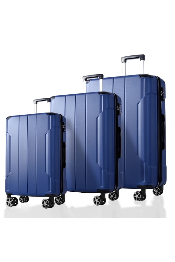 Luggage Sets 3 Piece, Expandable Hard shell ABS Suitcases with Double Spinner, Travel luggage Set