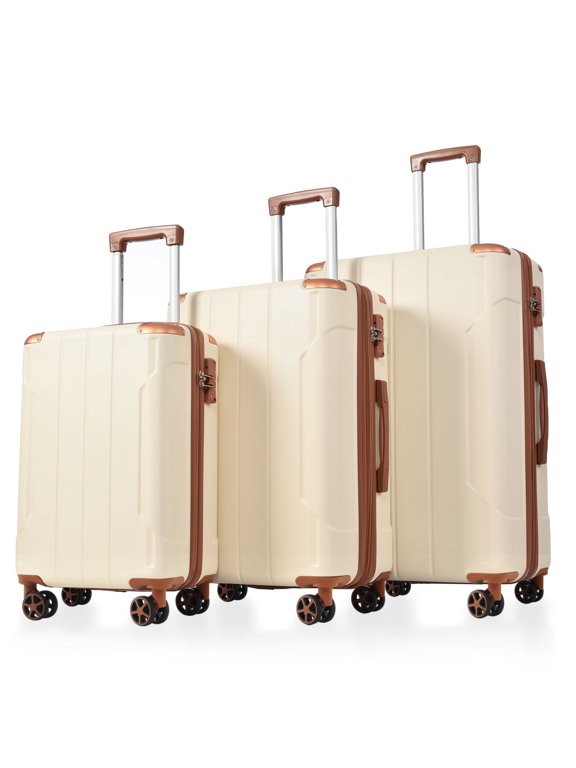 Luggage Sets 3 Piece, Expandable Hard shell ABS Suitcases with Double Spinner, Travel luggage Set
