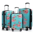 thumbnail image 1 of 3 Piece Hardside Luggage Set PC Lightweight Expandable Suitcase with Spinner Wheels TSA Lock, 20"/24"/28", Lake Blue, 0028#22, 1 of 12