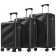 thumbnail image 1 of Luggage Sets 3 Piece, Hardshell Lightweight Suitcase Set with Spinner Wheels and TSA Lock, 3 Pcs Travel Luggage for Men and Women, 20/24/28 Inch, Black, 1 of 9
