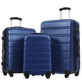 thumbnail image 1 of Luggage Sets 3 Piece, Hardside Expandable Ultra Durable PC Lightweight Carry On, Travel Suitcase Set with TSA Lock Spinner Wheels, Blue, 1 of 9