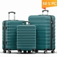 thumbnail image 1 of Luggage Sets 3 Piece Hardside with Spinner Wheels 30%PC ABS Suitcase with TSA Lock 20 24 28 inch Carry on Luggage Green, 1 of 9