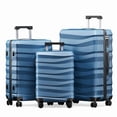 thumbnail image 1 of Luggage Sets 3 Piece Lightweight Luggage with Spinner Wheels ABS Travel Suitcase with TSA Lock 20 24 28 inch Carry on Luggage Blue, 1 of 9