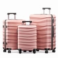 thumbnail image 1 of Luggage Sets 3 Piece Lightweight Luggage with Spinner Wheels ABS Travel Suitcase with TSA Lock 20 24 28 inch Carry on Luggage RoseGold, 1 of 9