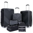 thumbnail image 1 of 10 Piece Luggage Set Lightweight Suitcase Set with 7PCS Organizer Bags Suitcase with TSA Lock Spinner Wheels(Black), 1 of 7
