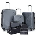thumbnail image 1 of 10 Piece Luggage Set, Lightweight Suitcase Set with 7PCS Organizer Bags, Suitcase with TSA Lock Spinner Wheels, Gray, 1 of 7