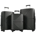 thumbnail image 1 of Smicure Luggage Sets 3 Piece with Spinner Wheel, Hardside Suitcase Set with TSA Lock, Lightweight Travel Luggage for Men and Women, Black, 1 of 8