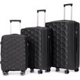 thumbnail image 1 of Luggage Sets 3 Pieces, Expandable PP Carry On Luggage with TSA Lock and Spinner Wheels for Family or Business Travel, Lightweight Luggage Sets of 20-inch, 24-inch, 28-inch (Black), 1 of 9