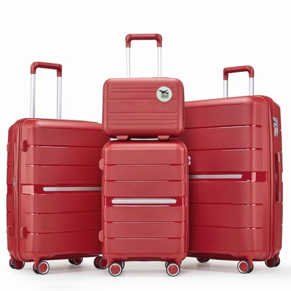 Luggage Sets 4 Piece(14/20/24/28) PP Lightweight & Durable Expandable suitcase