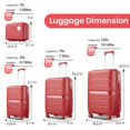 thumbnail image 1 of Luggage Sets 4 Piece PP Lightweight WINE RED, 1 of 5