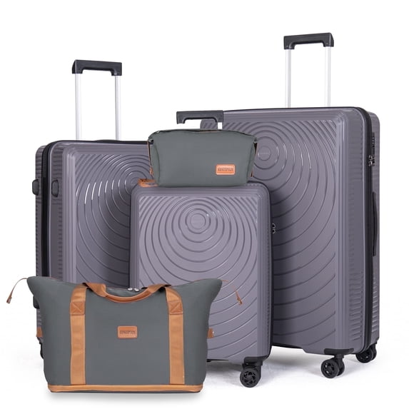 Concepten 5-Piece Carry on Luggage Set, PP Material Hard Shell Suitcase with TSA Lock for Rotating Wheels,Lightweight and Drop Resistant Suitcase