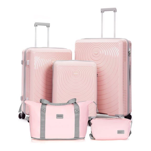 Luggage Sets 5 Piece,Lightweight,Impact-Resistant,Wear-Resistant Suitcases with Wheels, Hardshell Suitcase Set with Spinner Wheels, PP Carry on Luggage Set with TSA Lock, Travel Luggage