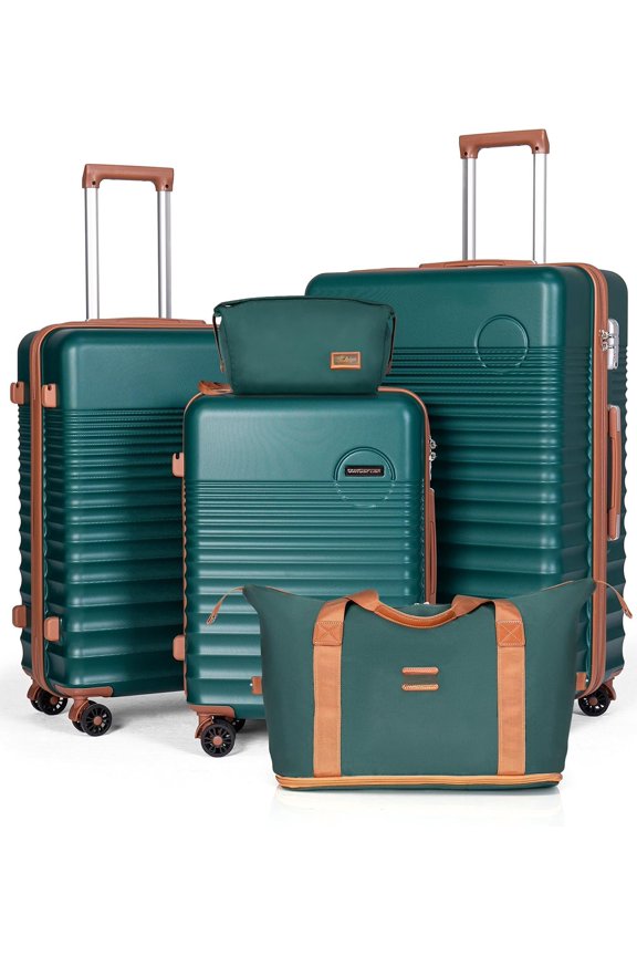 Luggage Sets 5 count, Suitcases with Wheels, Hardshell Suitcase Set, ABS Carry Luggage Set with TSA Lock, Travel Luggage