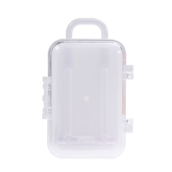 KAKOWELY Creative Luggage Shaped Plastic Candy Box for Wedding Party Favors White 6.3x3.1x4.7 Inches