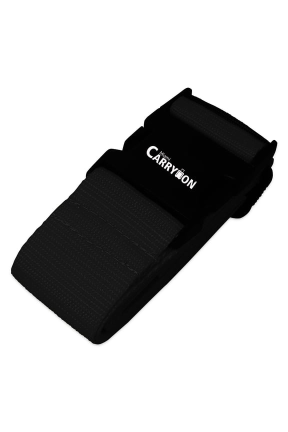 Luggage Strap - Adjustable Luggage Belt - Superior Strength (Black)