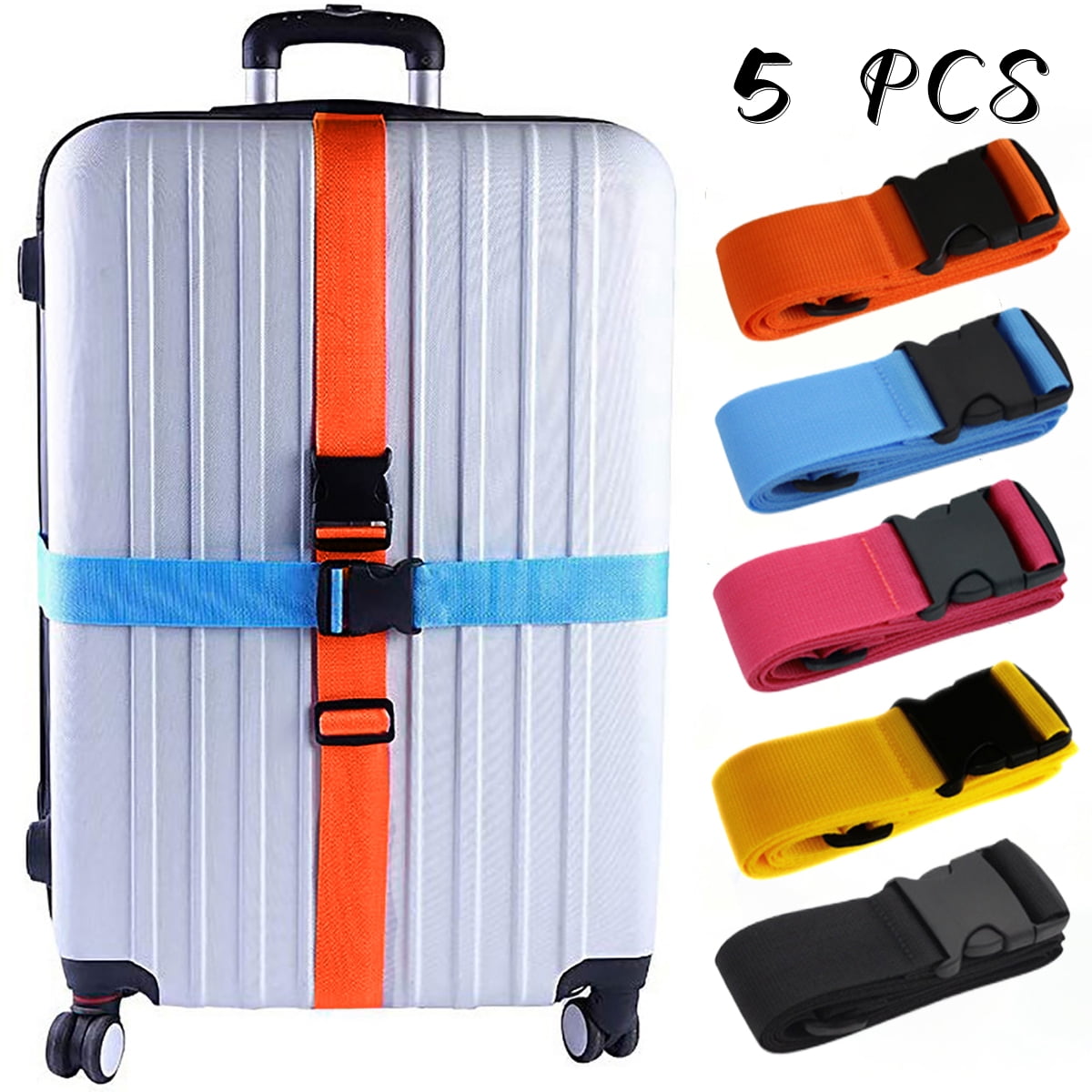 Add-A-Bag Luggage Strap Jacket Gripper Baggage Suitcase Straps Belts For  Travel